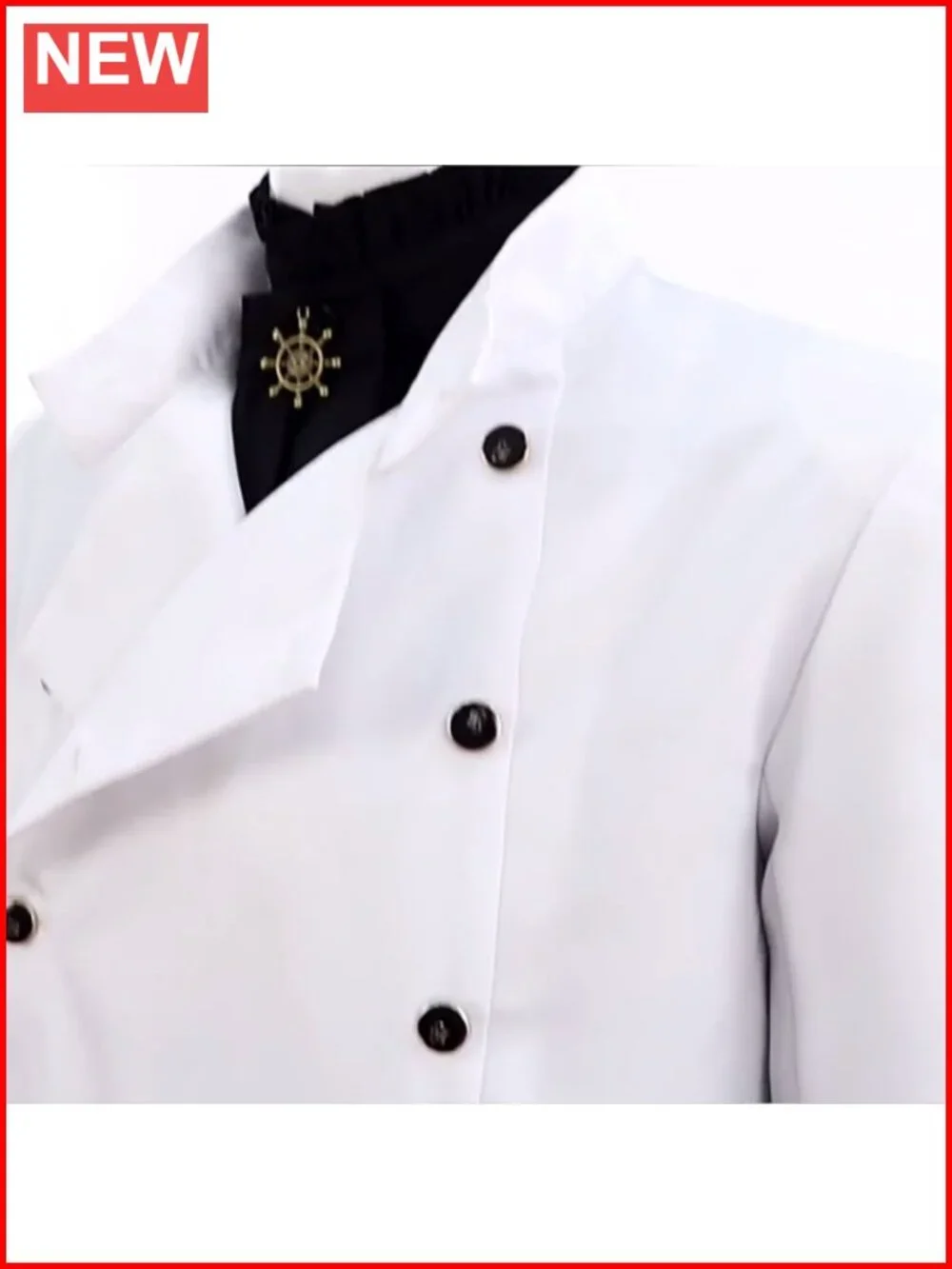 Men's Slim Fit Double Breasted Blazer Stand Collar Stage Cosplay Jacket